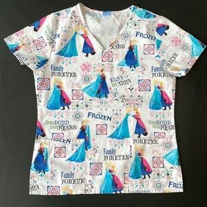 EC Disney Frozen Scrub Top - No Tag - Approx Medium